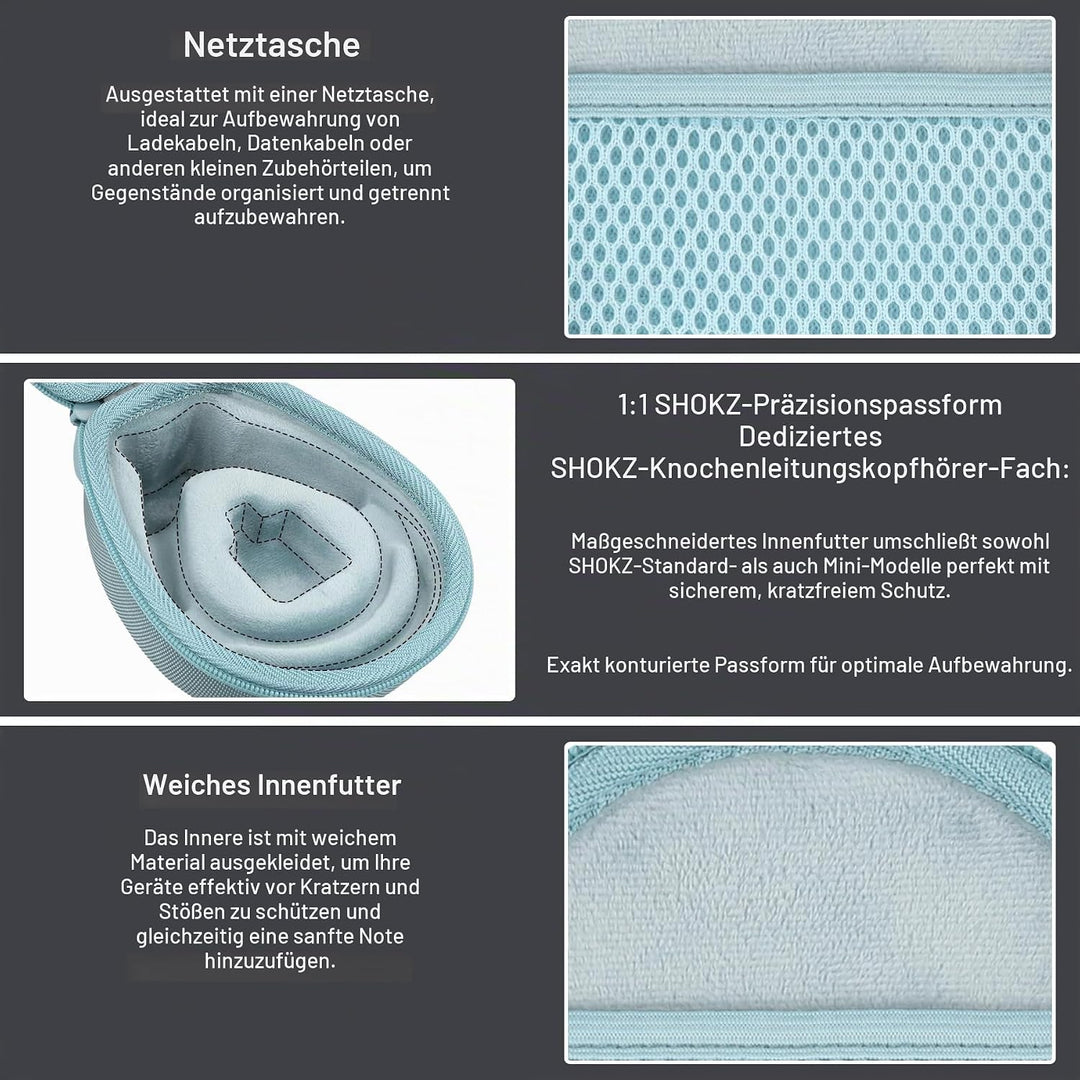 co2CREA für SHOKZ OpenRun Knochenschall Kopfhörer,Schutzhülle Tasche für OpenRun mini/Pro 2 mini/Ope