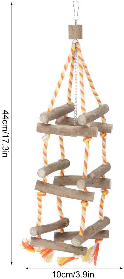 Vogelspielzeug, Papageien stehend Kletterstangen Holzleiter Baumwollseil Living Tower Hängematte Hän