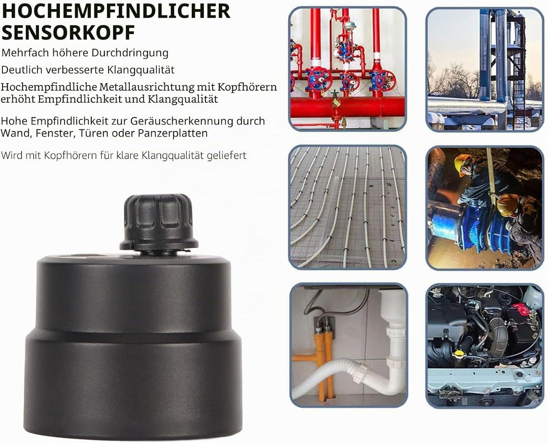 Mikrofon Sound Verstärker, Hochfester Sprach Hör Detektor durch die Wand mit 3,5 mm Kopfhörer, Tragb