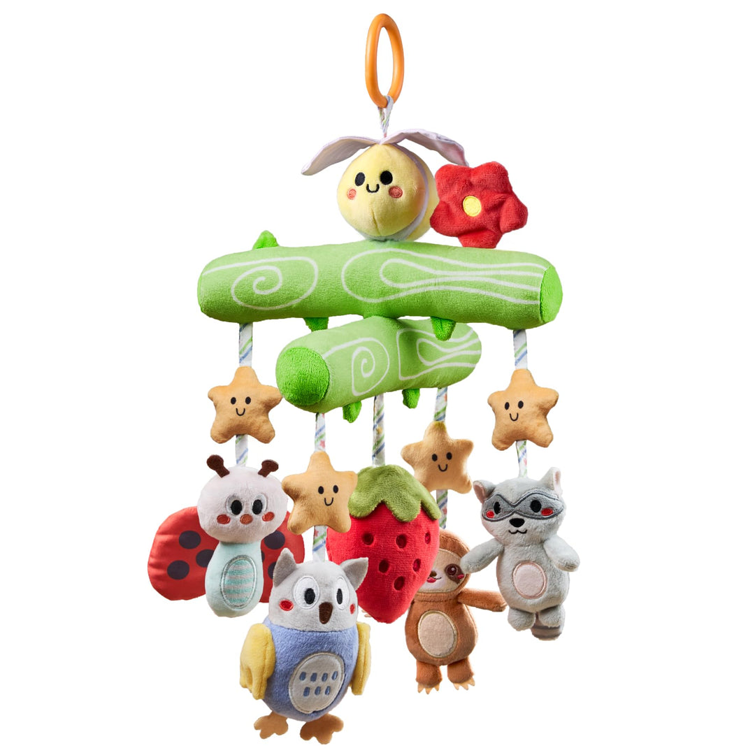TUMAMA Babyspielzeug 0 3 6 12 Monate, Krippen-Mobile Spielzeug mit Quietschen, Knistern, Rassel, Mon