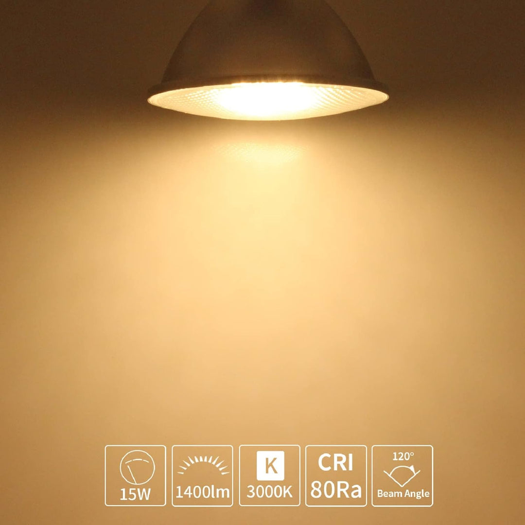 Allesgute 15W PAR38 LED E27 Strahler Spot Birne Lampe Reflektor Leuchtmittel IP65 Wasserdicht 230V W