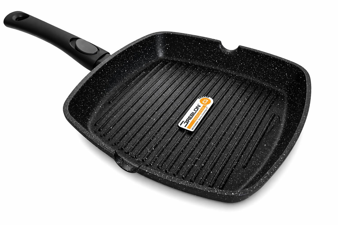 Cflagrant Grillofen 28cm Stone Way mit abnehmbarem Griff Alle Leuchten inklusive Induktion ohne PFOA