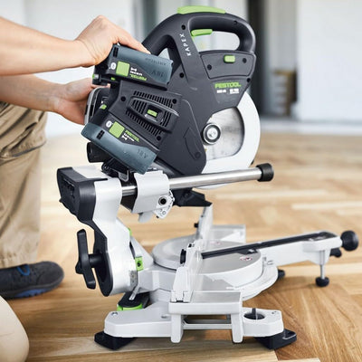 Festool Akku-Kapp-Zugsäge KSC 60 EB 5,0 I-Plus KAPEX (mit Kreissägeblatt, Schraubzwinge, LED-Schlagl