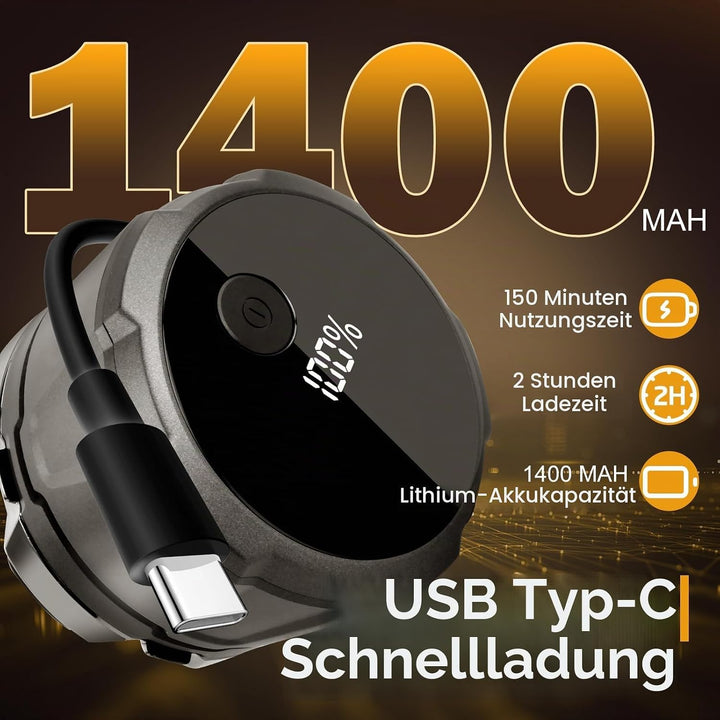 Glatzen Rasierer Herren mit LED Anzeige, Wasserdicht 6D Flexibler Glatzenrasierer, Magnetische Schwe