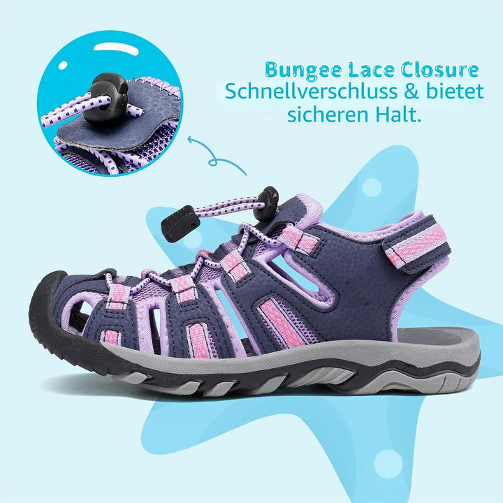 DREAM PAIRS Jungen Mädchen Sandalen Sommer Geschlossene Sport Turnschuhe Klettverschluss Sportliche