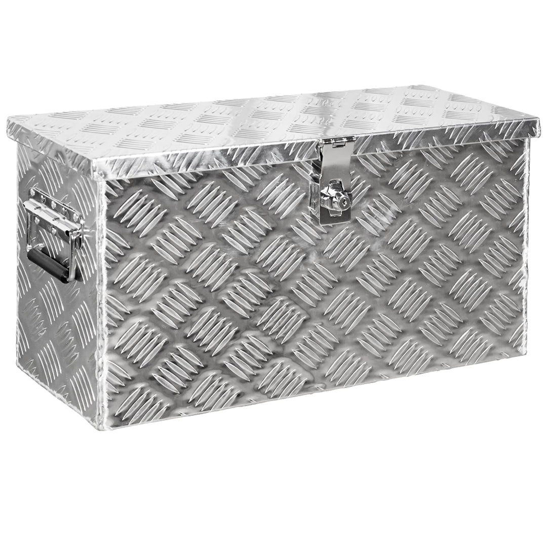 Trucky Truckbox, Deichselbox Aluminium, Anhängerbox 15 Grössen, Werkzeugkiste mit Schloss und Schlüs