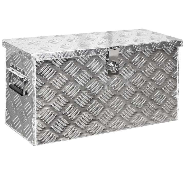 Trucky Truckbox, Deichselbox Aluminium, Anhängerbox 15 Grössen, Werkzeugkiste mit Schloss und Schlüs
