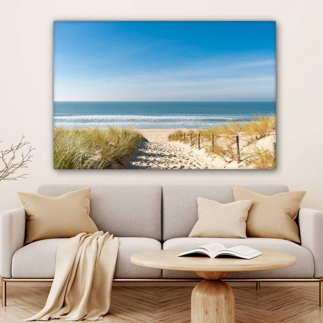MuchoWow© Bild auf Leinwand Gross 120x80 cm XXL Schlafzimmer Bilder Wand Deko Wohnzimmer Modern Wand