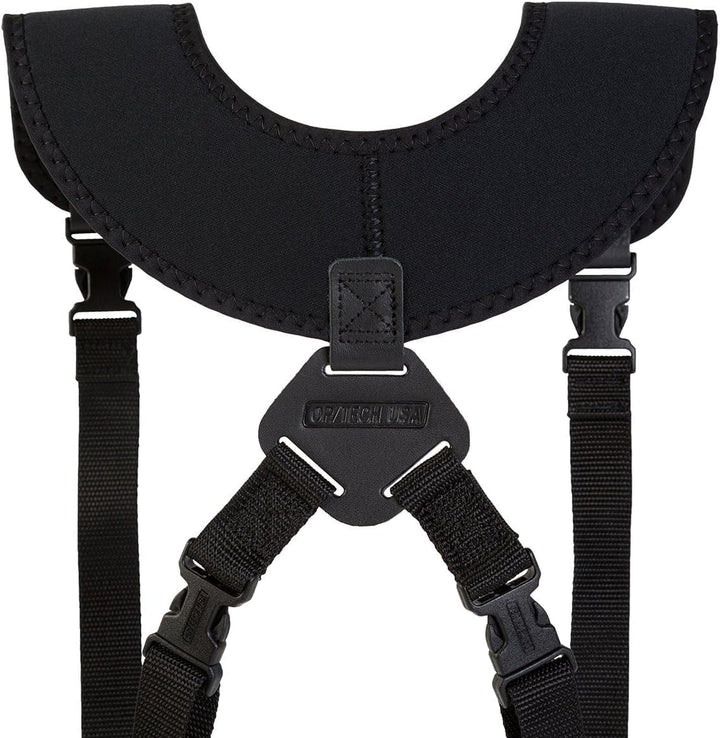OP/TECH Double Sling Kamera-Geschirr (Halterung für 2 Kameras, Neopren) Schwarz Einzeln, Einzeln