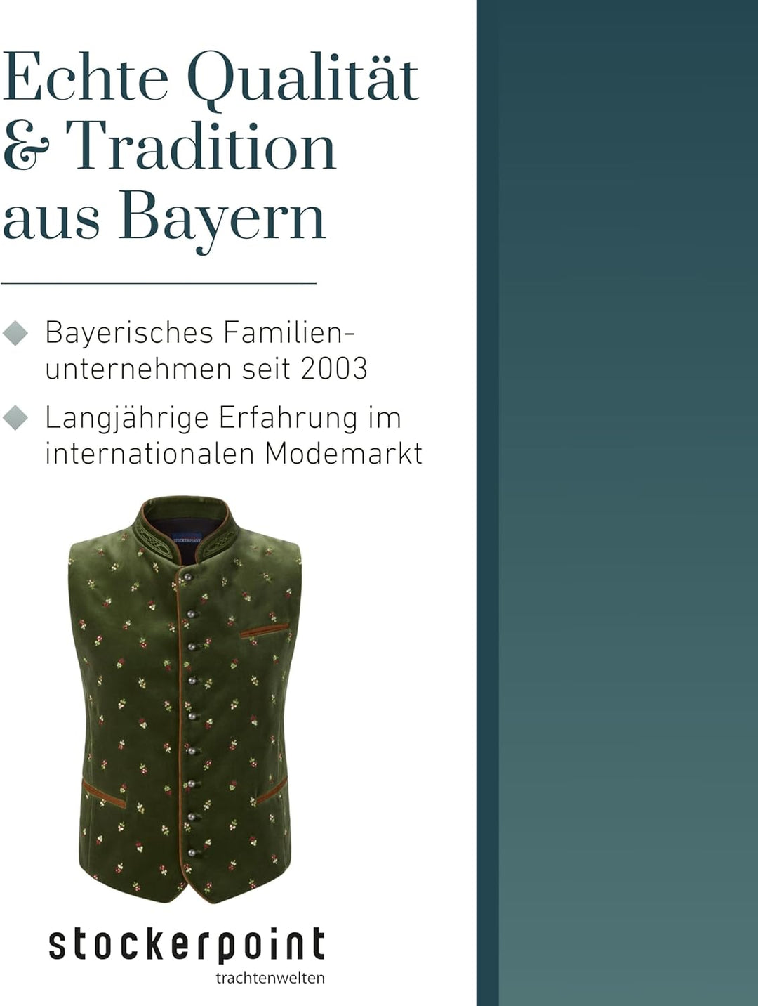 Stockerpoint Herren Trachtenweste Calzado 46 Grün (Moosgrün), 46 Grün (Moosgrün)