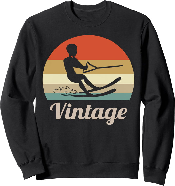 Wasserski Wasser Ski Wassersport Vintage Retro Style Sweatshirt
