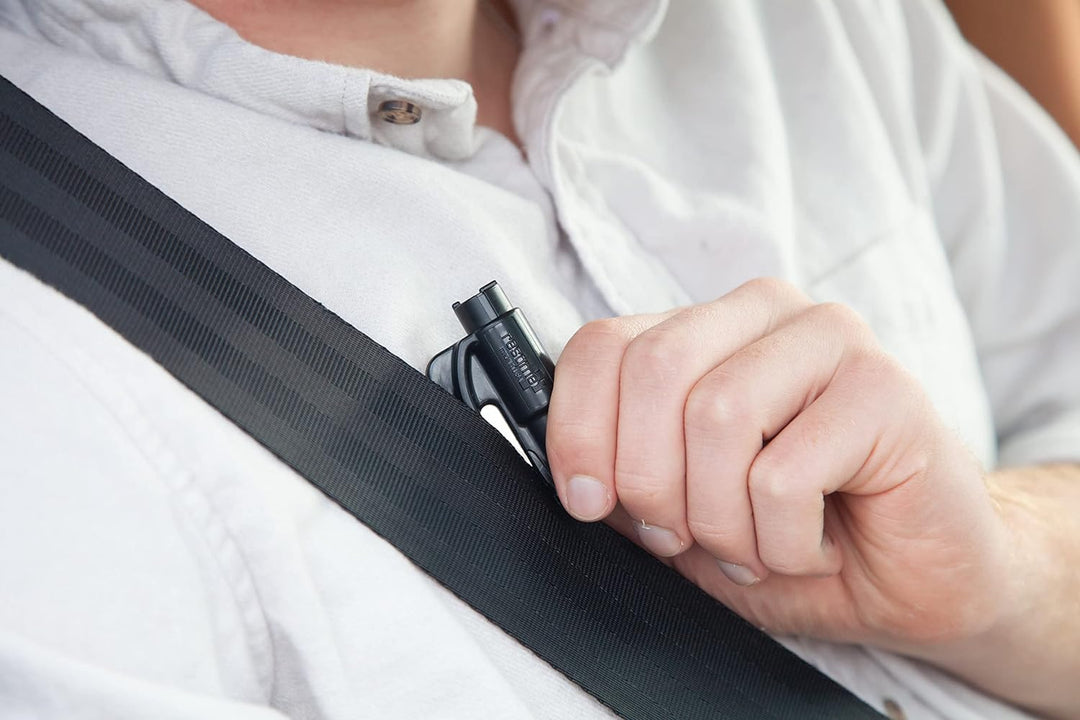 resqme 3er-Familienpack, das Originale Notfall-Schlüsselanhänger-Autoflucht-Werkzeug, 2-in-1 Sicherh