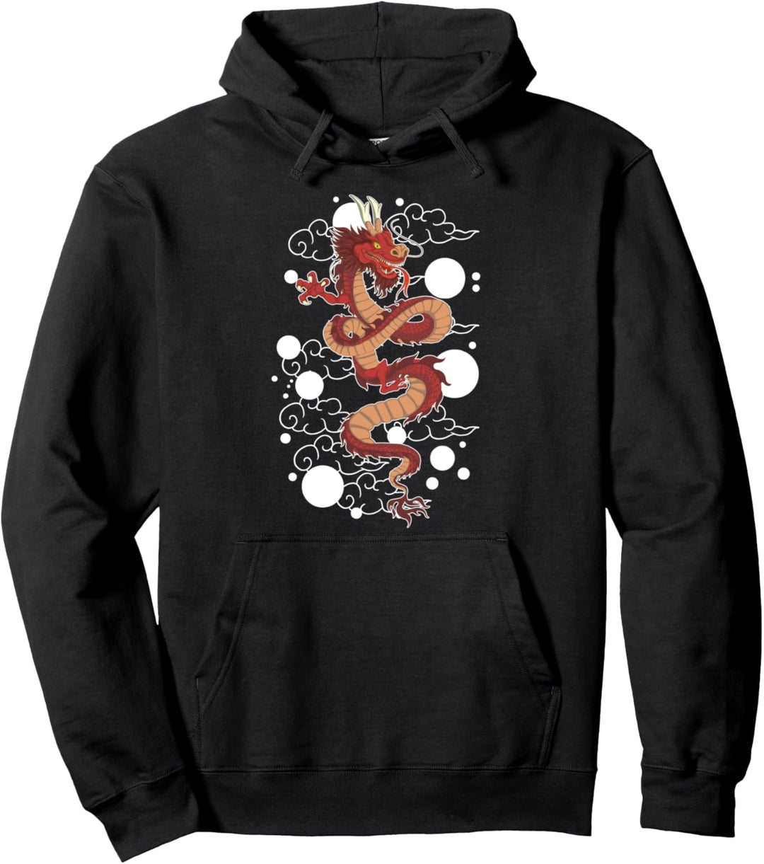 China Fabelwesen Mystische Kreatur Tier Chinesischer Drachen Pullover Hoodie