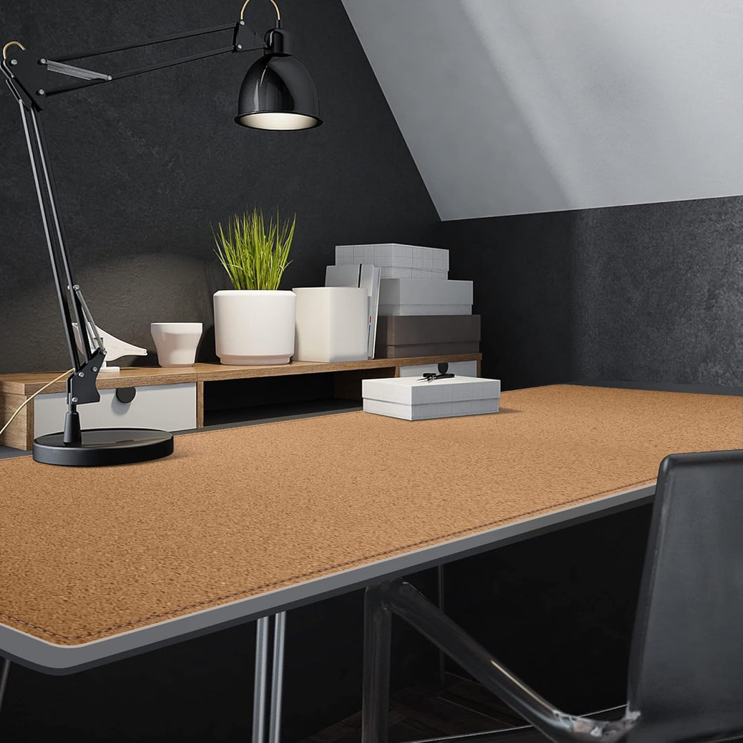 MAIDERN Schreibtischunterlage 160x60cm, Kork & PU-Leder Doppelseitiges Tischunterlage, Grosse Mauspa