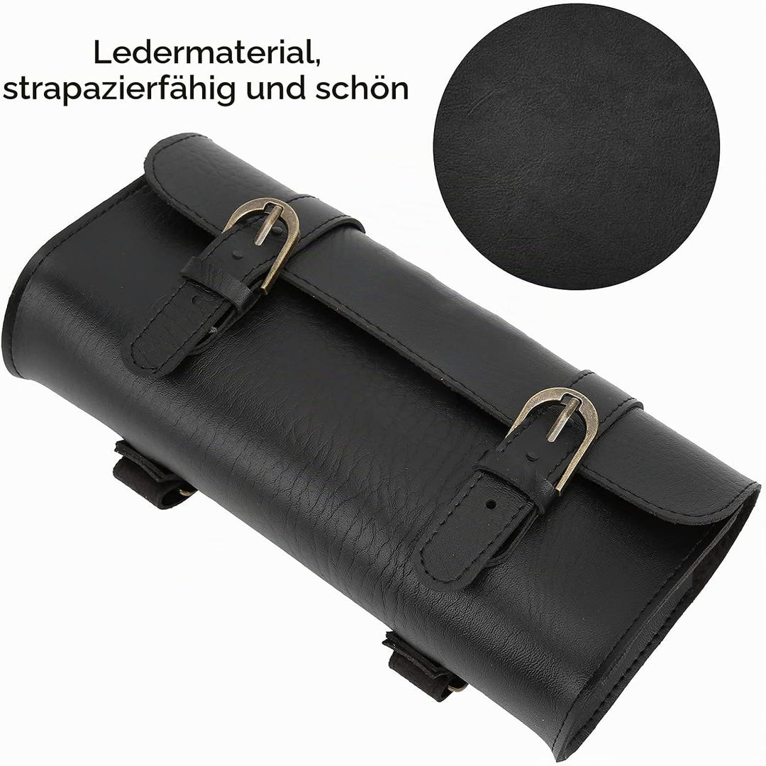 Fahrradtasche, PU Leder Vintage Retro Satteltasche wasserdicht für Radtouristen Pendler Outdoor Aben