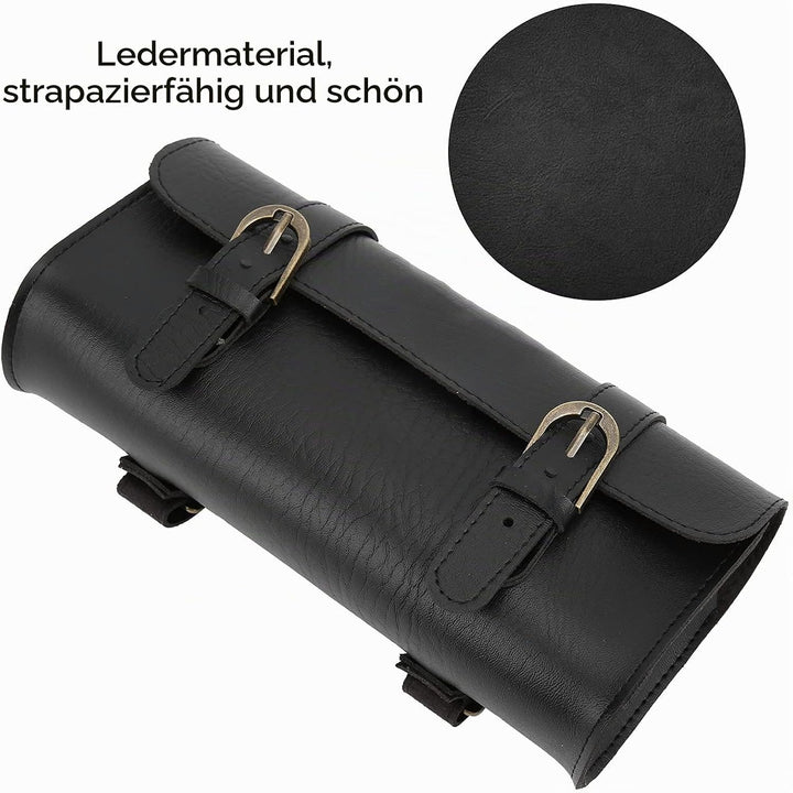 Fahrradtasche, PU Leder Vintage Retro Satteltasche wasserdicht für Radtouristen Pendler Outdoor Aben