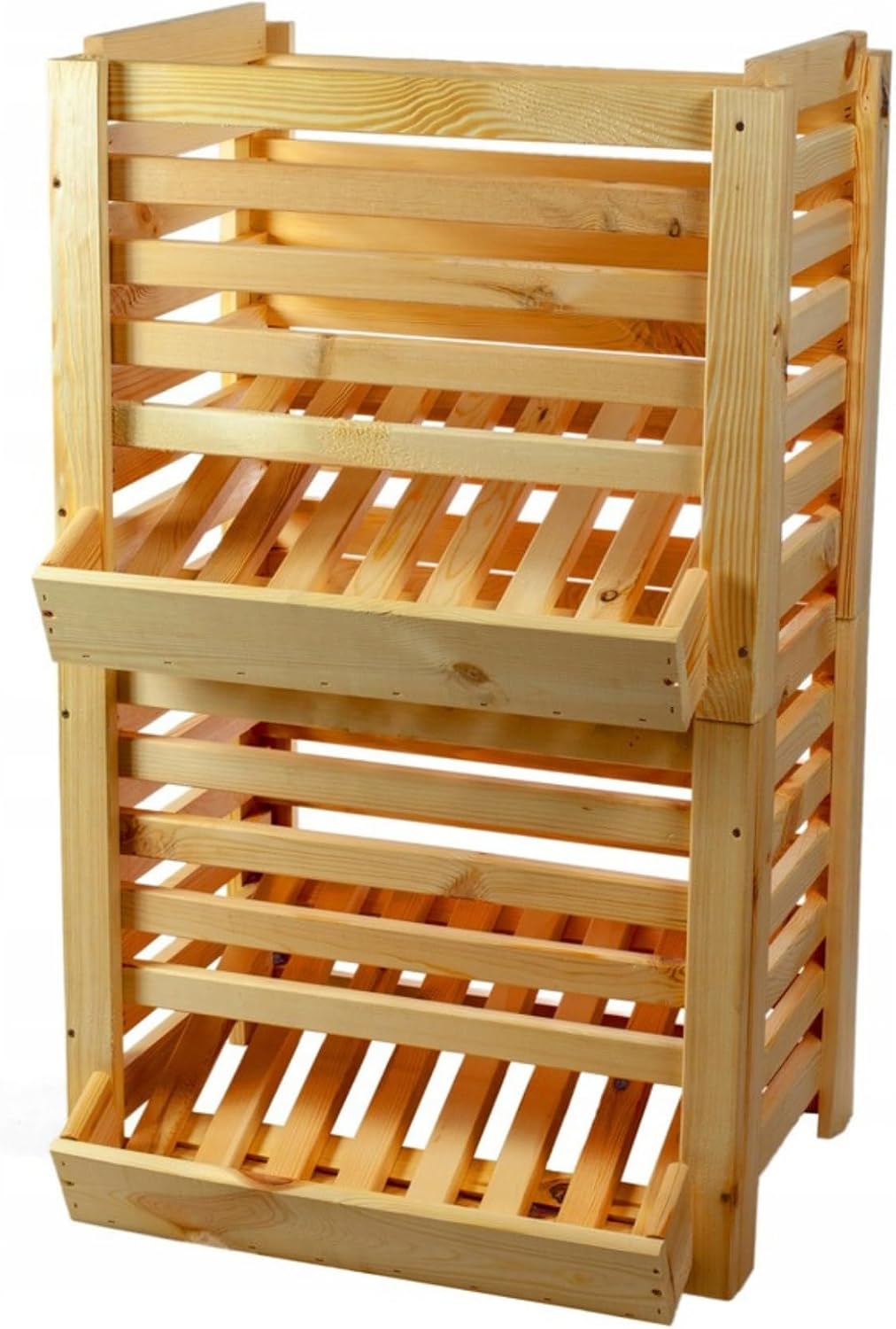 Kartoffelkiste 60x40x40 cm Kartoffel Aufbewahrungsbox Holz Zwiebel Obstkiste Gemüse Aufbewahrung Hol