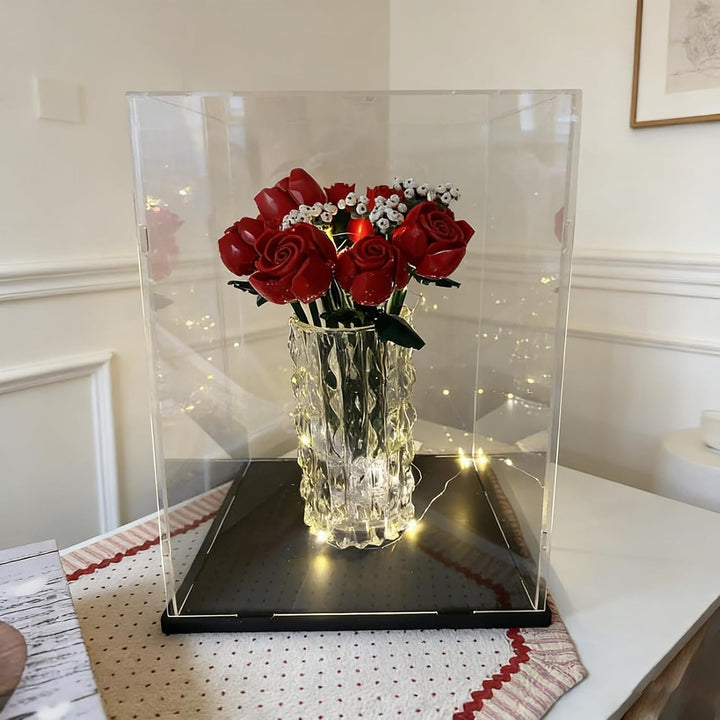 ELEpure Box mit Vitrine, Acryl, transparent, für Kollektion Lego, Figuren, Modell, grosse Präsentati
