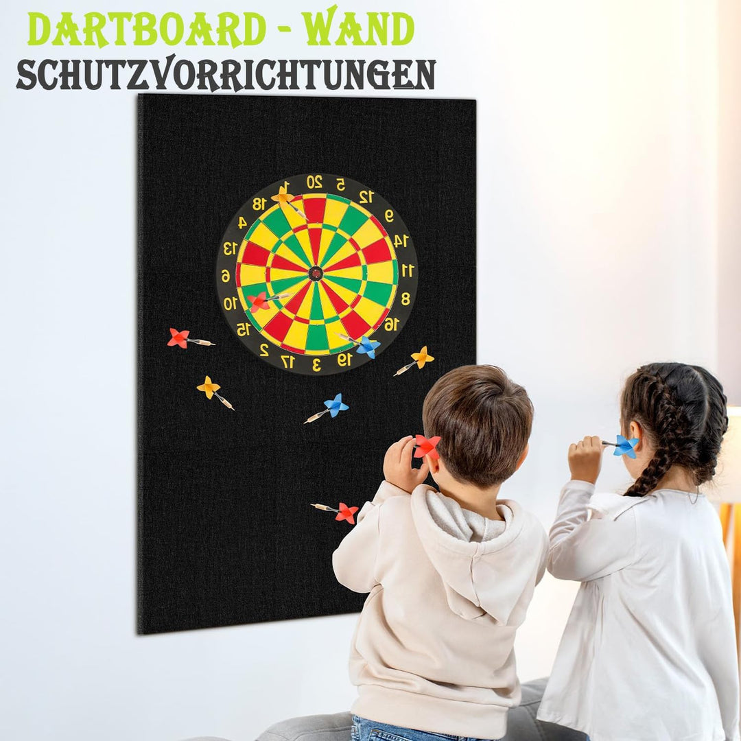 Exquilnova Dartboard-Wandschutz, Filz Dart Wandschutz Selbstklebend, Dartscheiben Umrandung, Wandumr