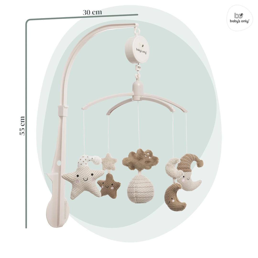 Baby's Only - Musik Mobile Baby Heaven - Mit gestrickten Figuren - Baby Spieluhr mit Musik - Einfach