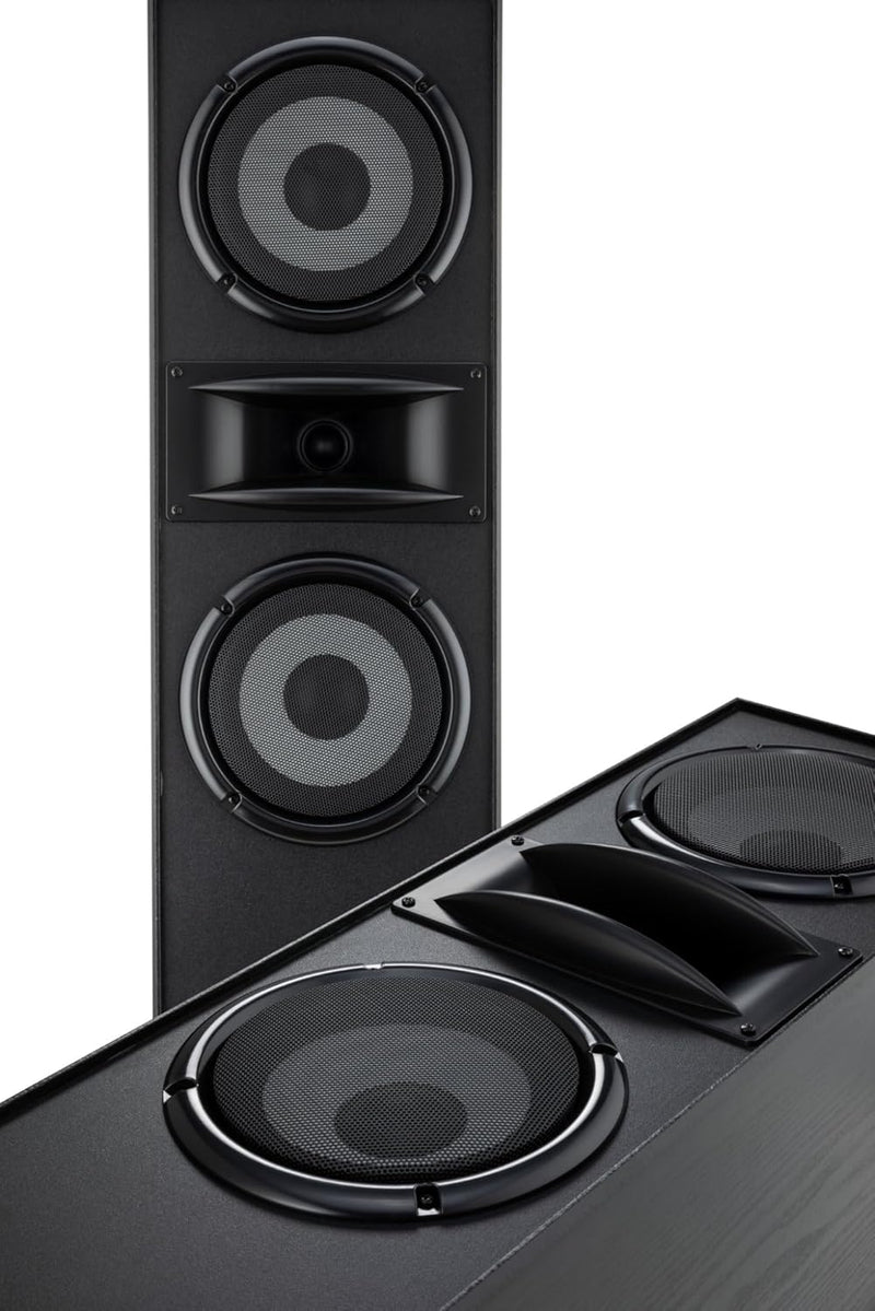 McGrey HTS-65320 BK Paar 3-Wege HiFi Standlautsprecher Paar - 160W RMS - 2 x 6,5" Mittel-, Tieftöner