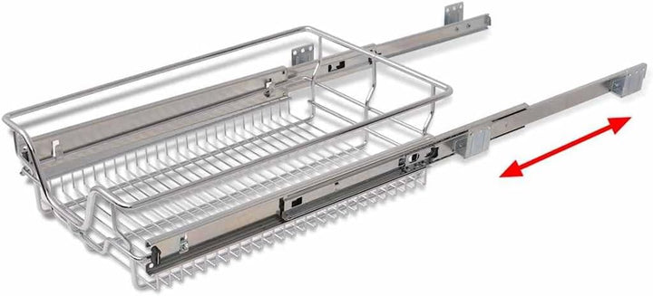 vidaXL 2X Einbauschublade Teleskopschublade Korbauszug Küchenschrank 40 cm 36.8 x 46 x 13 cm, 36.8 x