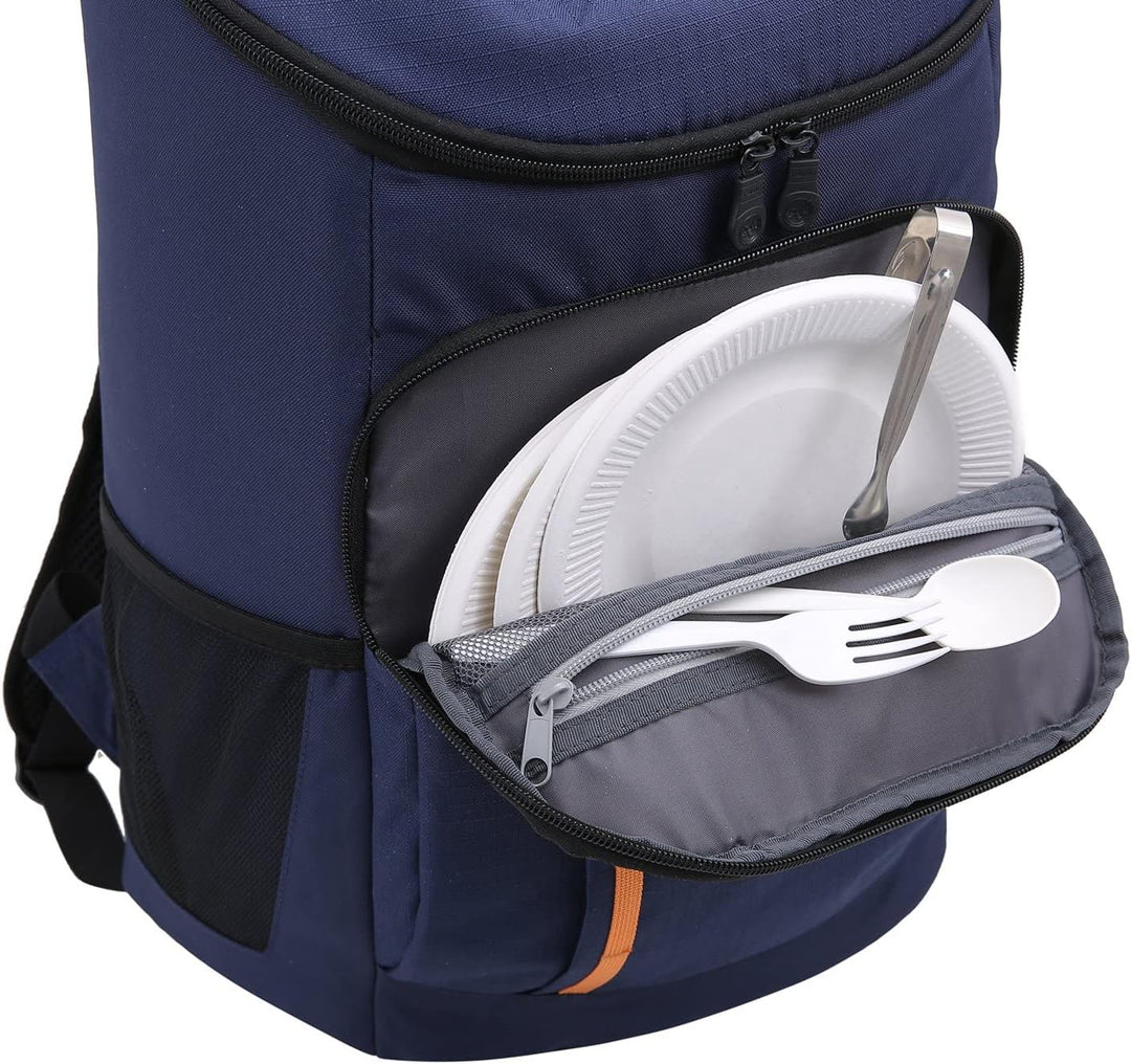 TOURIT 28L Kühler Rucksack Leichter Rucksack mit Flaschenöffner Hält 30 Dosen Blau, Blau