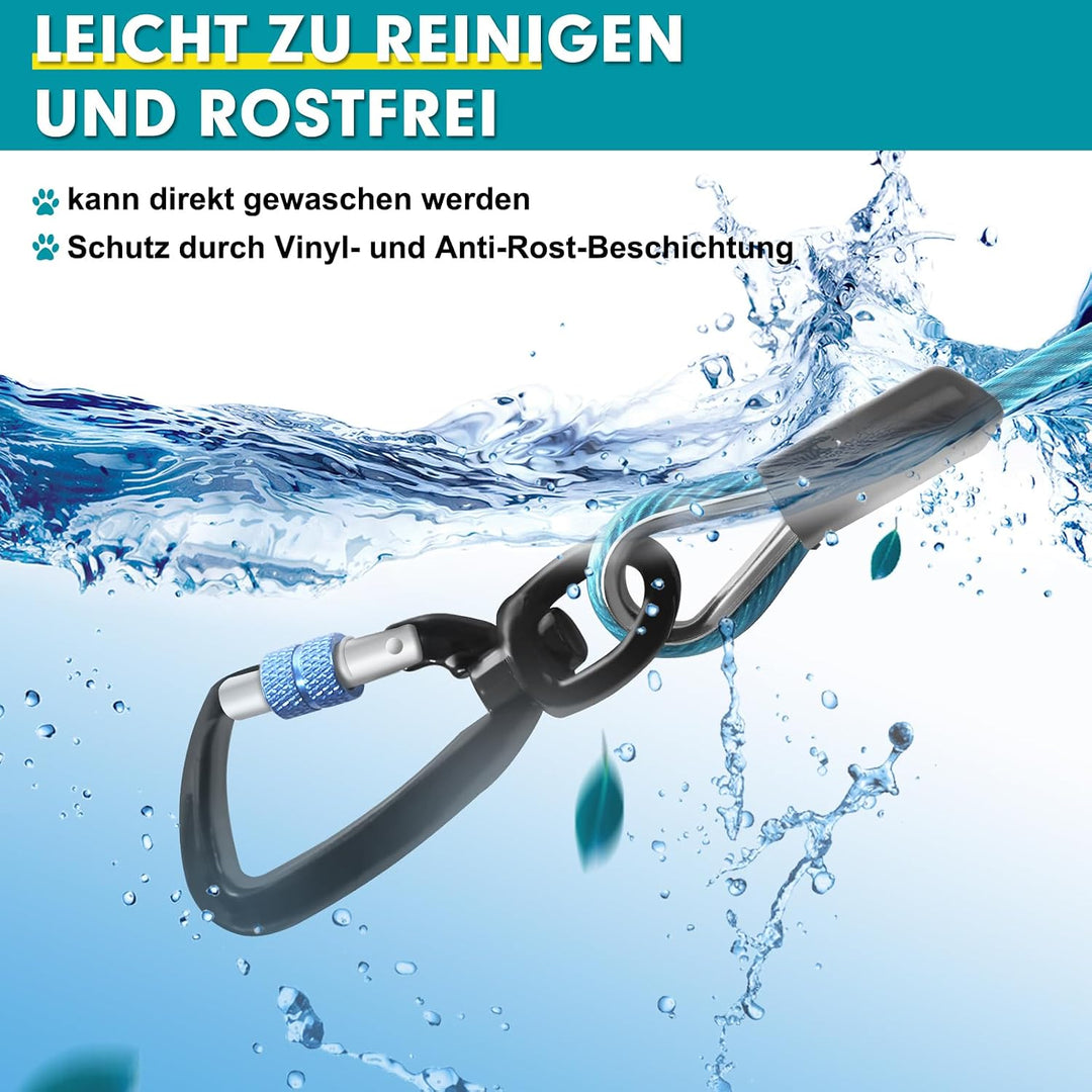 Snagle Paw Hochbelastbar Hofleine für grosse Hunde für den Garten 15m Reissfestigkeit 1000 Pfund, Dr