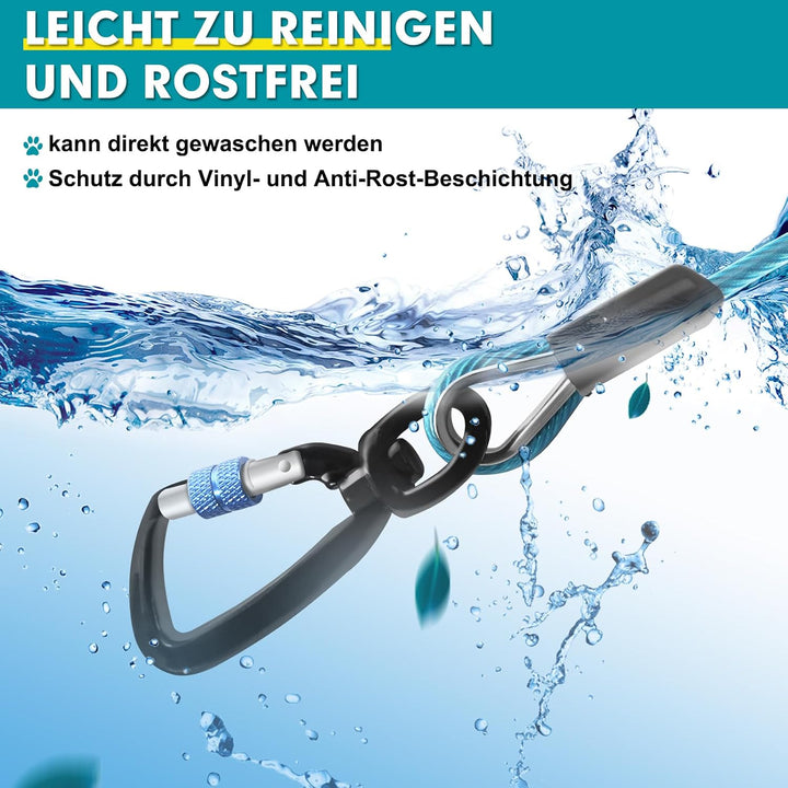 Snagle Paw Hochbelastbar Hofleine für grosse Hunde für den Garten 15m Reissfestigkeit 1000 Pfund, Dr