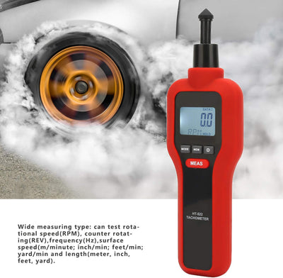 HT-522 Berührungsloser Drehzahlmesser 2-19999 LCD Digital Pocket Rotation Gauge Rotate Speed Meter