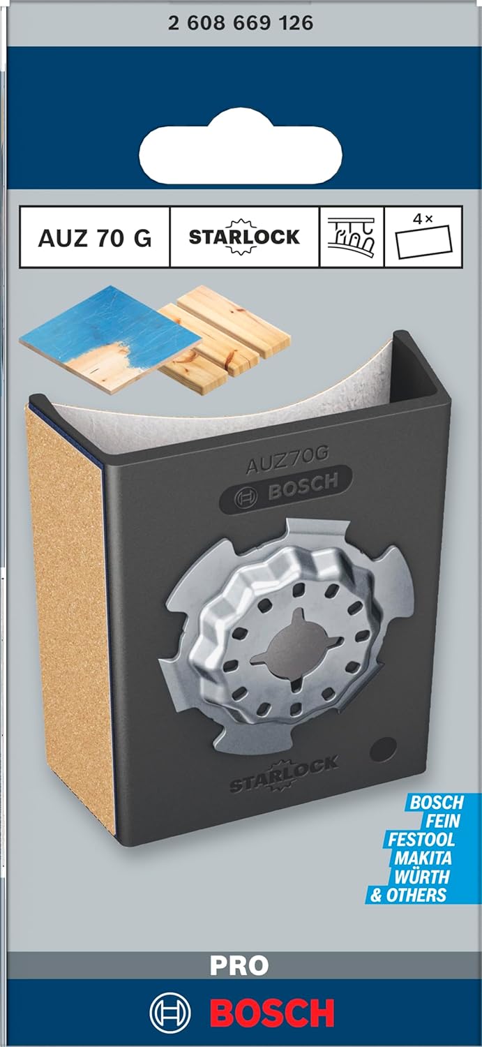 Bosch 5x PRO AUZ 70 G Zubehör für Multifunktionswerkzeug (Breite 70 mm, Professional Zubehör Multifu