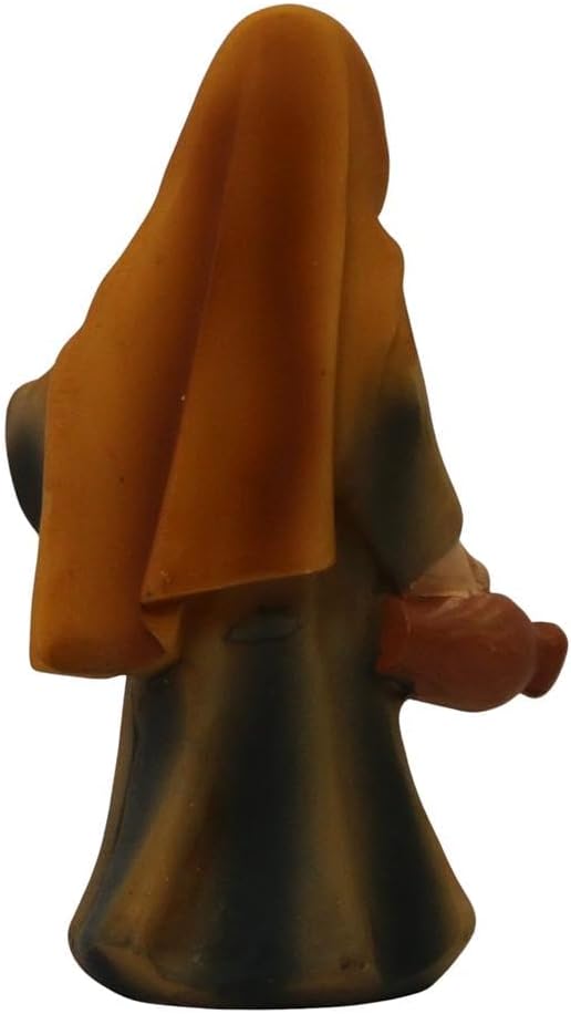 ZICOM Krippenfigur Miniaturfigur Magd mit Zwei Krügen Höhe 8cm handbemalt Polyresin, Modellbau Puppe