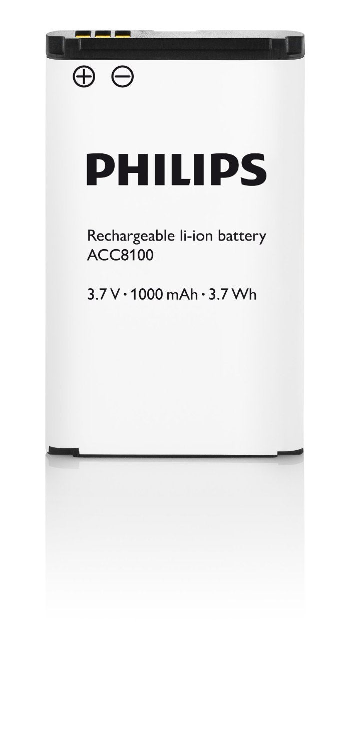 Philips ACC8100 Li-Ion Akku für Philips DPM8xxx, 7xxx, 6xxx, schwarz/weiss