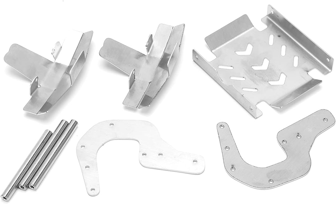 Dilwe RC-Chassis-Rüstungsset, Edelstahl-Anti-Kollisions-Frontstossstange für 1/8 RC-Auto, robust und
