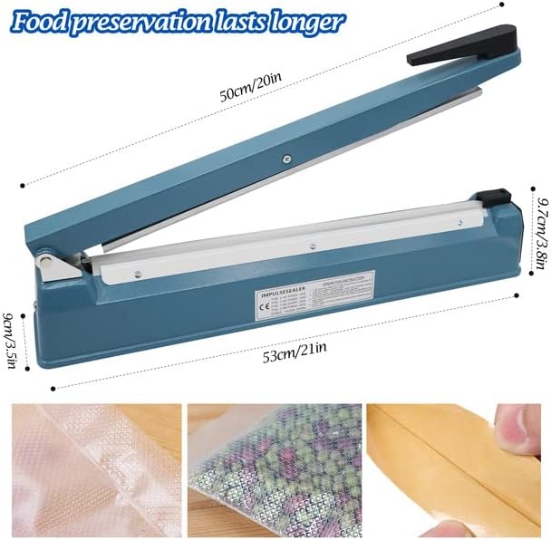 MOGOULUA 400mm Heisssiegelgerät Folienschweissgerät 5mm Dichtungsbreite Balkenschweissgerät Versiege