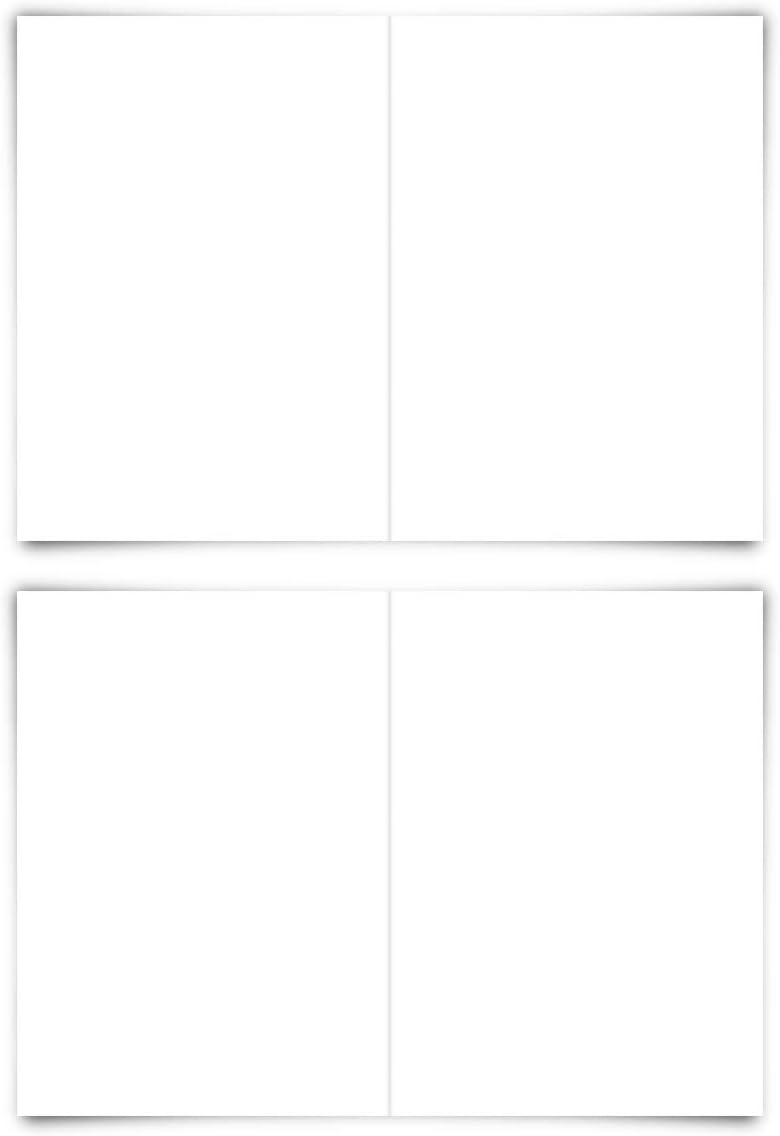 100 Blanko Klappkarten DIN A5 hoch 210x148mm Bilderdruckpapier 300g/qm Set Papier wählbar 100er Set