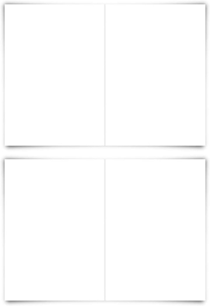100 Blanko Klappkarten DIN A5 hoch 210x148mm Bilderdruckpapier 300g/qm Set Papier wählbar 100er Set