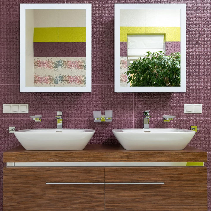 BOMINICA Rechteckiger Wandspiegel mit Rahmen, 40,6 x 50,8 cm, für Badezimmer, Wohnzimmer, Schminktis