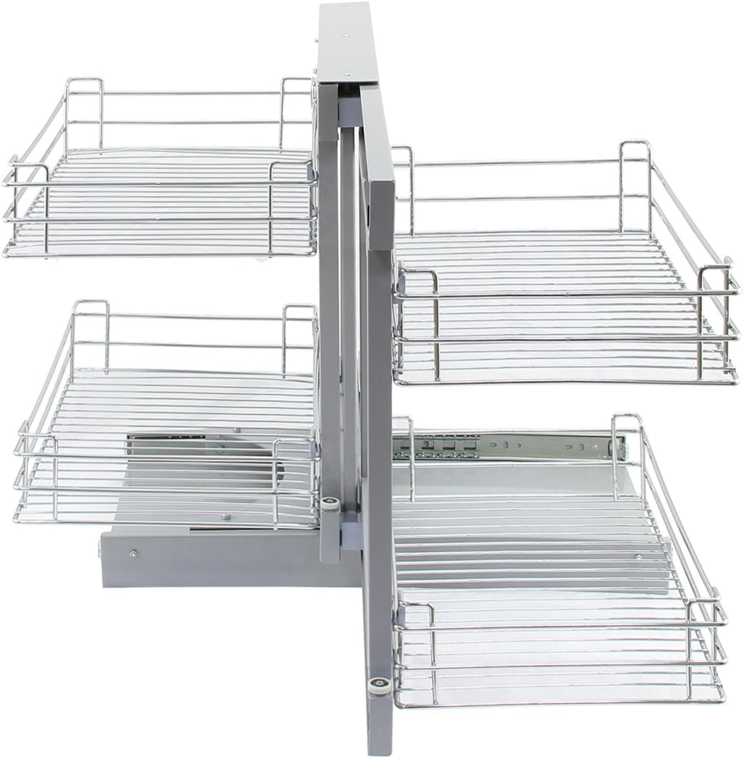 KuKoo Magic Corner Eckschrank-Korb Küchenschrank Körbe Schrankauszug Schrankkörbe Küchenkorb Korbaus