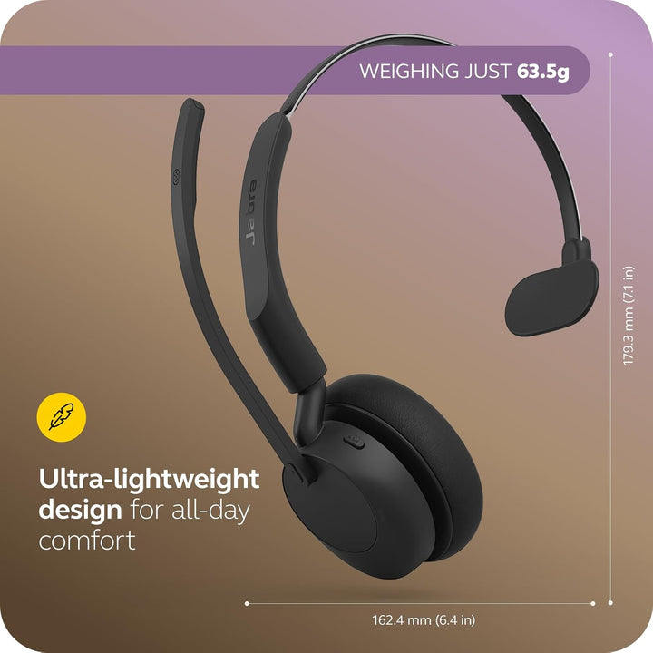 Jabra Evolve3 45 Mono Bluetooth-Headset mit Mikrofon, USB-A, UC USB Typ A Evolve3 45 Jabra Evolve3 4