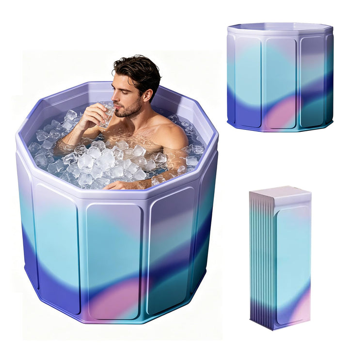 Faltbare Badewanne, Tragbare Klappbare Badewanne, Eiswanne für zuhause | 80x70cm(BxH), 5-Facher Isol