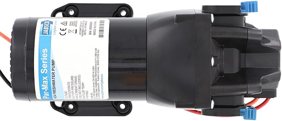 Jabsco Q402J-115S-3A, ParMax HD4-24V 4GPM 40PSI, robuste Süsswasser-Förderpumpe, schwarz
