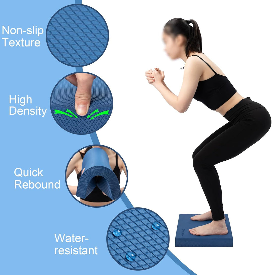 StrongTek Professional Foam Exercise Balance Pad.15.8" x 13" x 2", High Density TPE Schaum Kniepolst