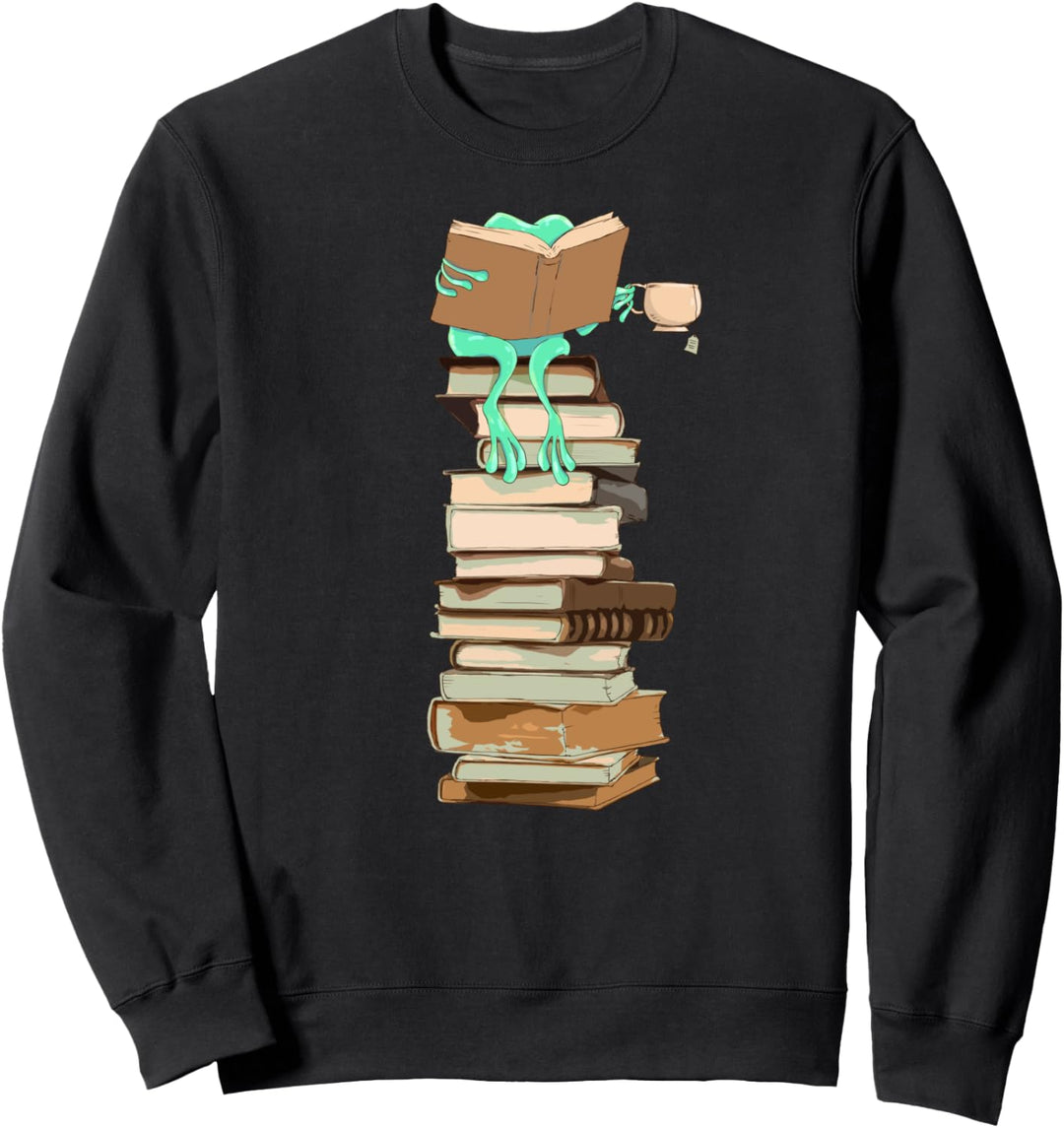 Kawaii netter Frosch, Bücher Tee-Geschenk Sweatshirt
