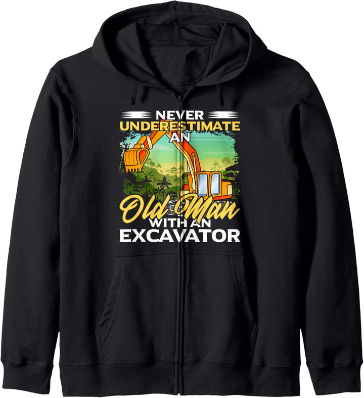 Never Underestimate An Old Man With An Excavator Driver Kapuzenjacke