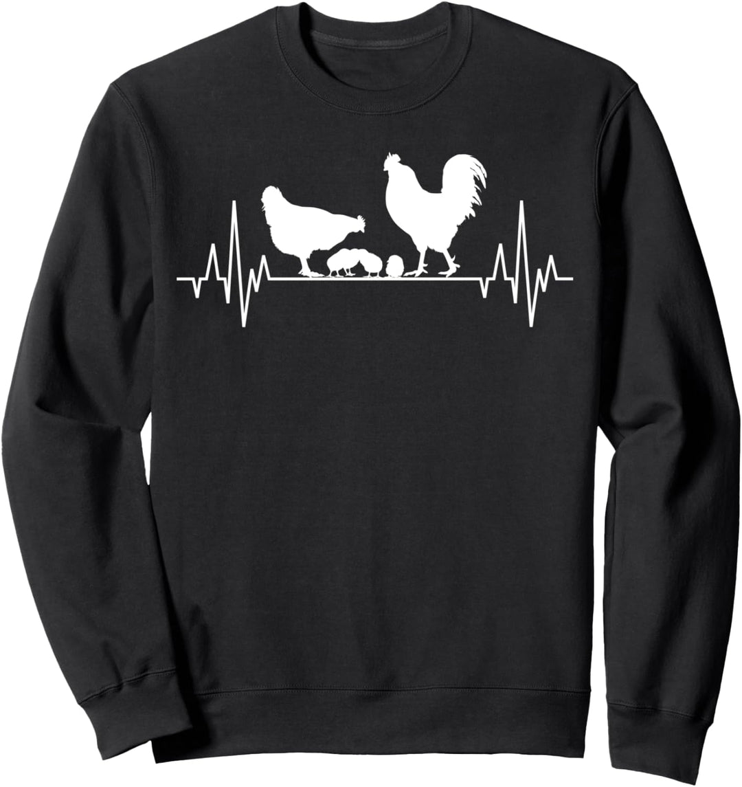 Hahn Huhn Hühner Henne Geflügel Geflügelzüchter Herzschlag Sweatshirt