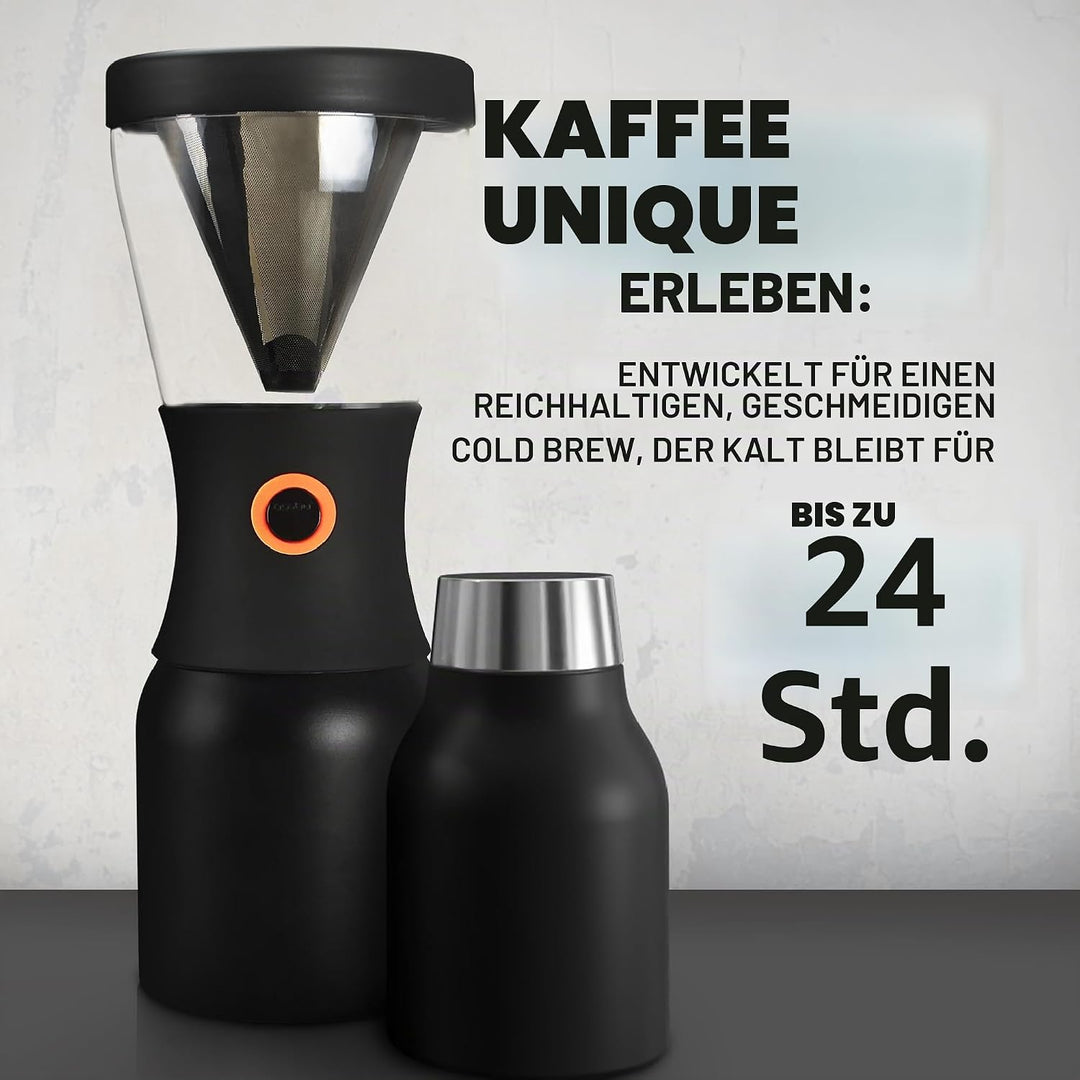Asobu - Cold Brew Kaffeebereiter | Teebereiter to go mit Sieb schwarz, 50