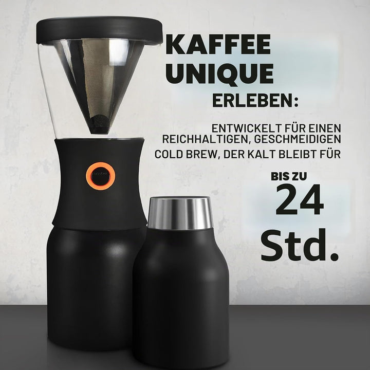 Asobu - Cold Brew Kaffeebereiter | Teebereiter to go mit Sieb schwarz, 50