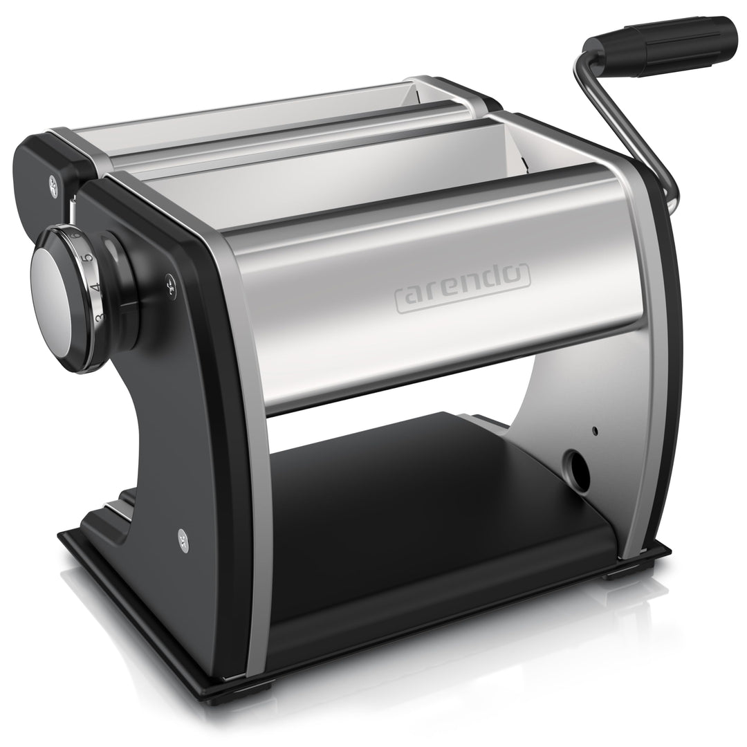Arendo - Nudelmaschine Pasta Maker – Edelstahl – Nudelpresse – 7 einstellbare Stärken - manuell - Du