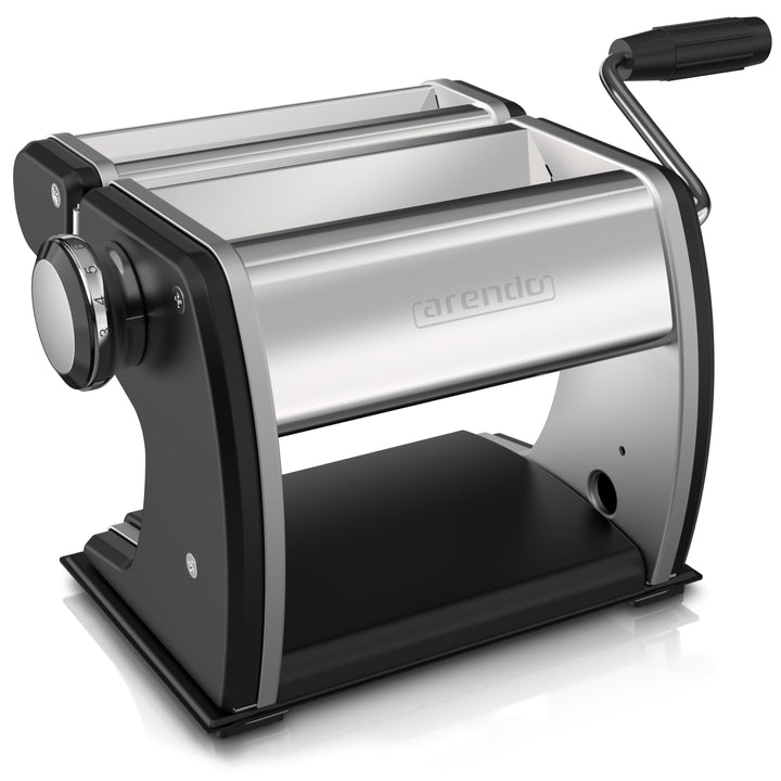 Arendo - Nudelmaschine Pasta Maker – Edelstahl – Nudelpresse – 7 einstellbare Stärken - manuell - Du